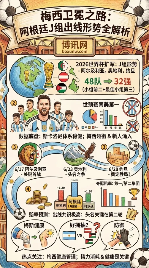阿根廷小组出线赔率形势 | 2026世界杯J组 | 赔率与看点 | 梅西卫冕之路
