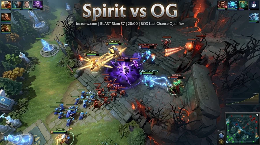 Spirit vs OG赛前预测：5次交手赢下4局！能否再现36分钟速通？